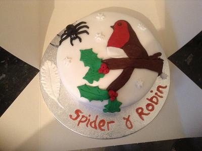 Spider & robin  - Cake by Marie 