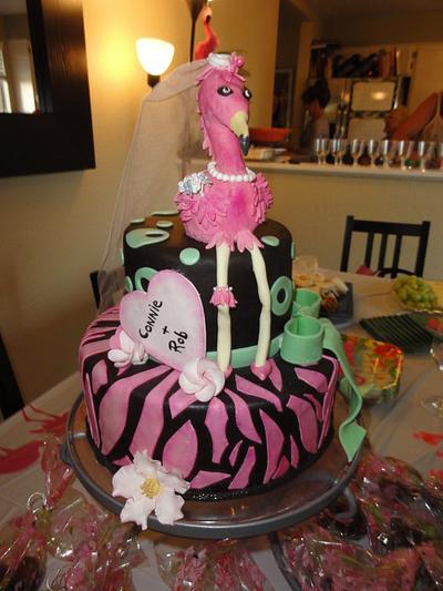 Pink Flamingo Cake - Cake by Kassie Smith