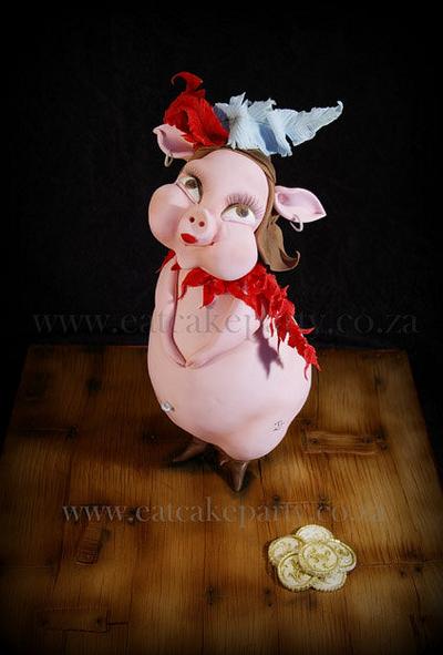 Pretty Priscilla is a Pink Pirate Pig! - Cake by Dorothy Klerck