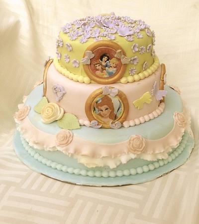Disney Princess and Ruffles! - Cake by KnKBakingCo