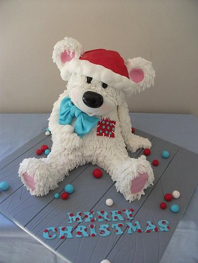 Raggity Christmas Bear - Cake by SugarAllure