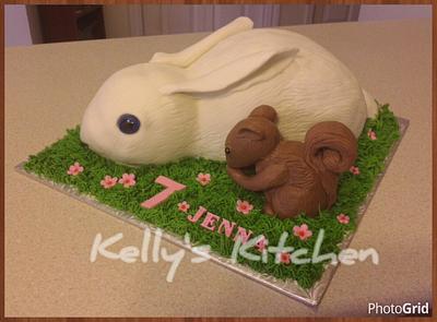Bunny & squirrel birthday cake - Cake by Kelly Stevens