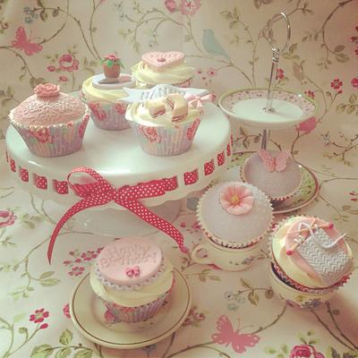 Vintage knitting, baking, gardening cupcakes - Cake by Gaynor's Cake Creations