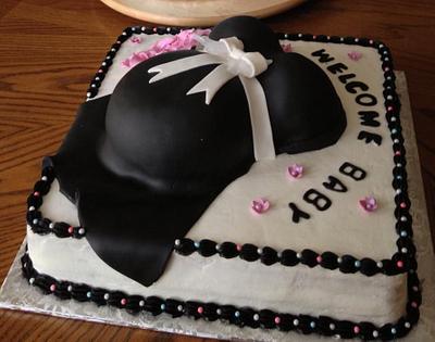 Analy's Little Black Dress baby shower cake - Cake by taralynn