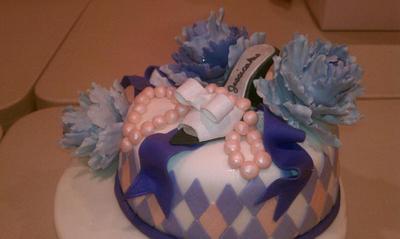 Peonies, pearls & shoes...oh my! - Cake by Jessica Chase Avila