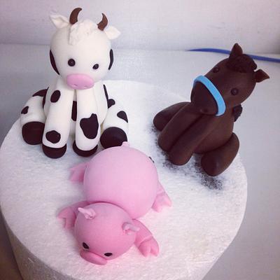 Farm animal figurines  - Cake by Bianca Marras