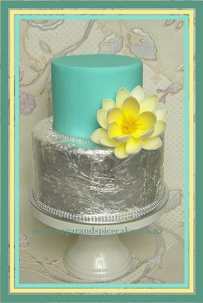 Lotus Silver Leaf - Cake by Mel_SugarandSpiceCakes