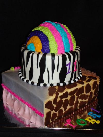 Madagascar 3 "Wig Out" cake - Cake by Kim Leatherwood