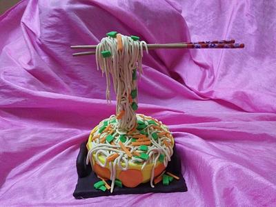 A bowl of Veg-noodles - Cake by Mavin