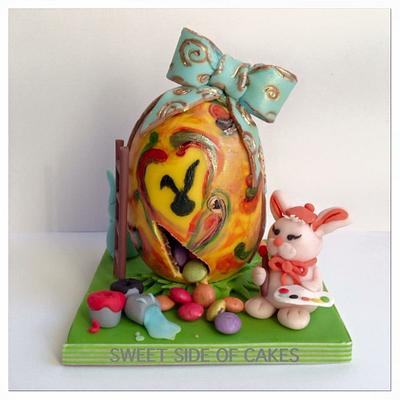 Tiny Easter Egg - 50 Shades of Easter Collaboration  - Cake by Sweet Side of Cakes by Khamphet 
