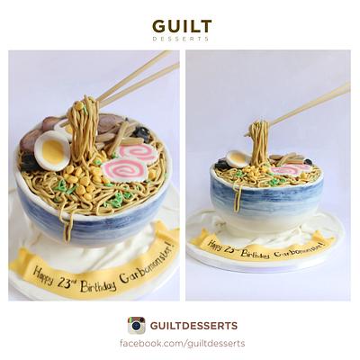 Flying Chopstick Ramen Cake - Cake by Guilt Desserts