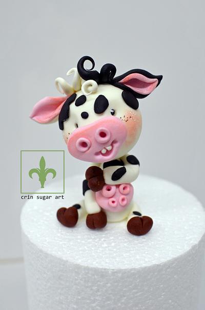 Happy cow crin.sugarart - Cake by Crin sugarart