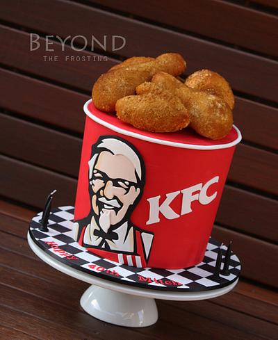 KFC Bucket - Cake by beyondthefrosting