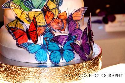Butterfly Wedding Cake - Cake by NickySignatureCakes