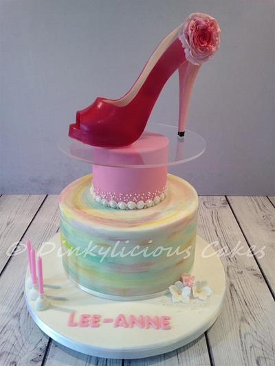 Ombre Sugar Shoe - Cake by Dinkylicious Cakes