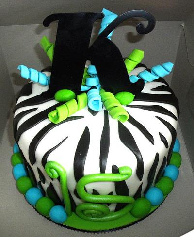 Zebra Birthday - Cake by Crystal