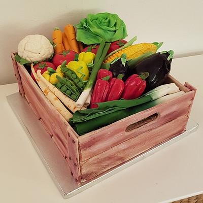wood crate cake with vegetables - Cake by iratorte