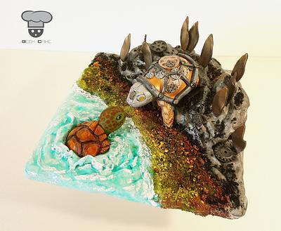 Steam Cakes - Steampunk Collaboration - Cake by Geek Cake