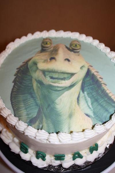 Jar Jar Binks Star Wars Birthday Cake - Cake by Pam and Nina's Crafty Cakes