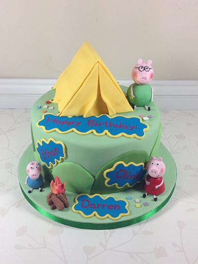 Pigs go camping - Cake by Gaynor's Cake Creations