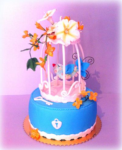 Cake bird cage - Cake by Nesi Cake