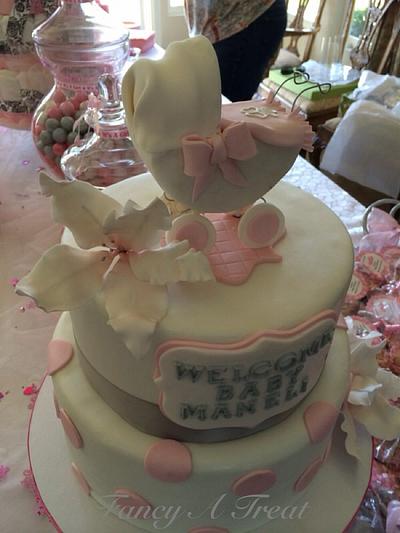 Polka dot baby shower - Cake by Fancy A Treat