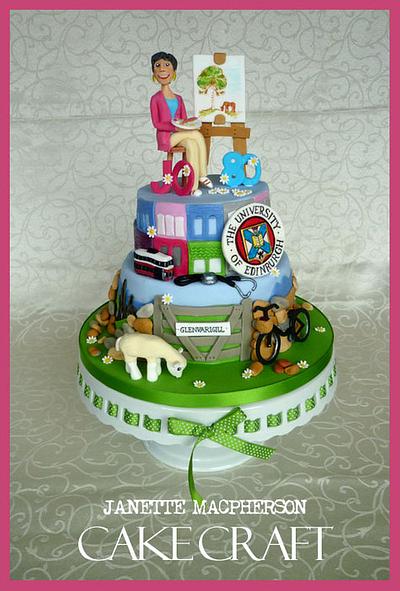 80th Birthday Cake - Cake by Janette MacPherson Cake Craft