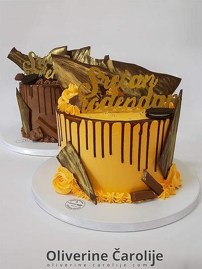 Orange and Chokolate Drip Cake - Cake by Oliverine Čarolije 