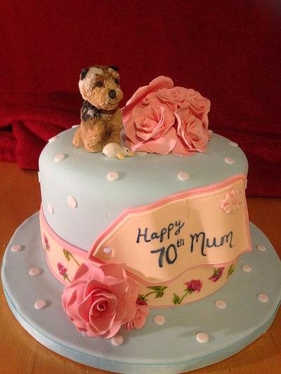 Cath Kidston inspired 70th cake - Cake by emma