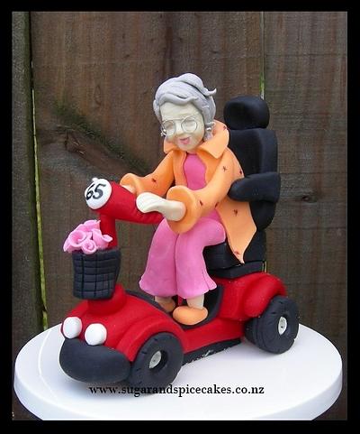 Mobility Scooter  - Cake by Mel_SugarandSpiceCakes