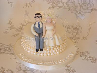 Pearl wedding anniversary cake - Cake by Sugar-pie