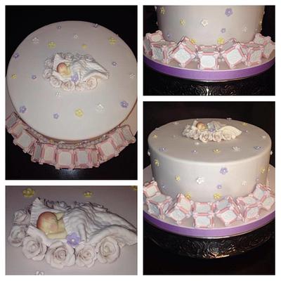 Baby Shower Cake in soft pink! - Cake by Monika Moreno