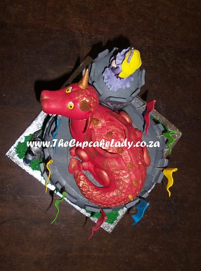 A Red Dragon - Cake by Angel, The Cupcake Lady