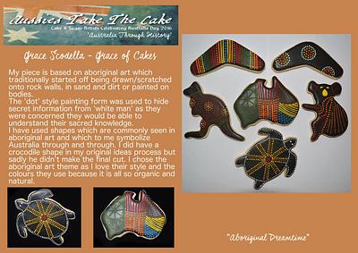 Aussies Take The Cake - Aboriginal Art Cookies - Cake by Grace Of Cakes