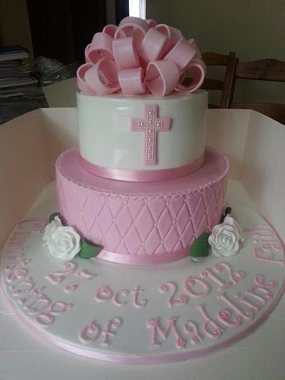 Girl Christening Cake - Cake by DolceSofia