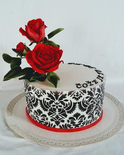 Black and red - Cake by alenascakes
