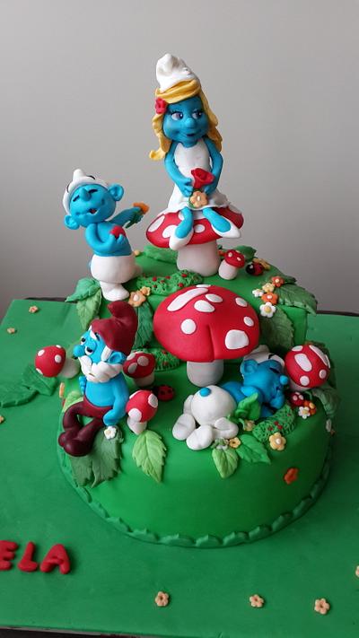 smurfs cake - Cake by tatlibirseyler 