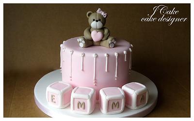 teddy pink - Cake by JCake cake designer