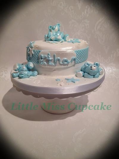 Baby boy teddy cake - Cake by Jenna