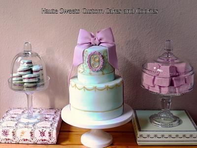 Laduree box inspired anniversary cake - Cake by Hiromi Greer