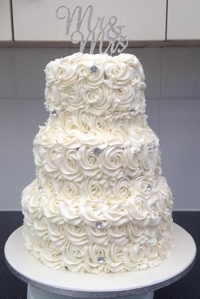Rosette Wedding Cake  - Cake by Costa Cupcake Company