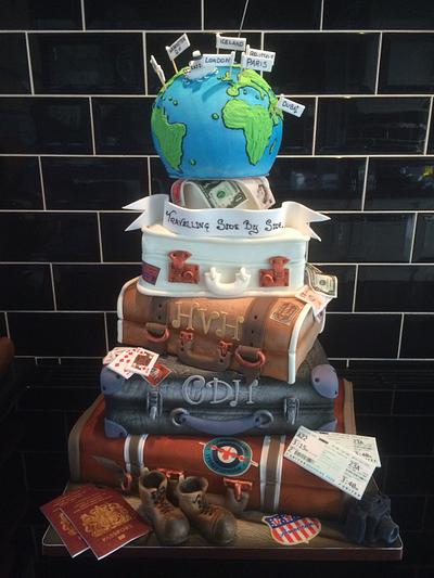 Travel suitcase wedding cake  - Cake by Paul of Happy Occasions Cakes.