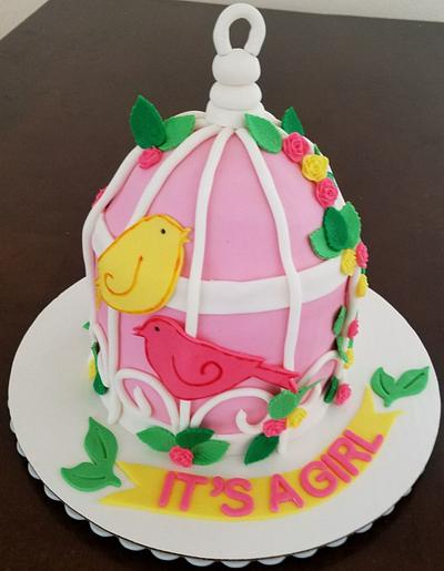 Bird cage for baby shower  - Cake by Niyati