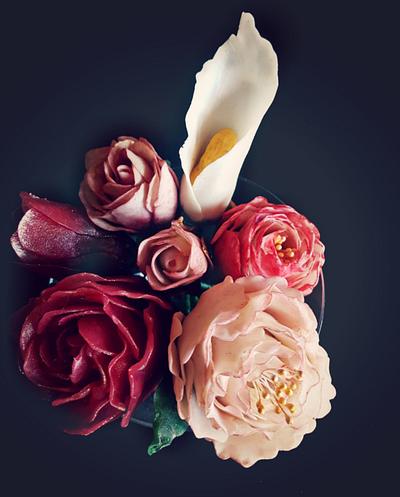 Flowers bouquet  - Cake by los dulces de Kolo 
