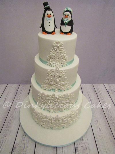 Winter Wedding - Cake by Dinkylicious Cakes