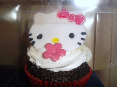 topsy turvy hello kitty - Cake by KristianKyla