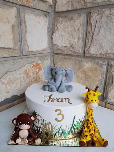 Fondant safari bday cake - Cake by TorteMFigure