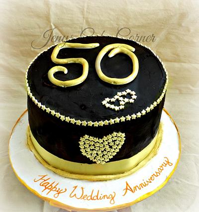 Golden Anniversary Cake - Cake by Jeny John