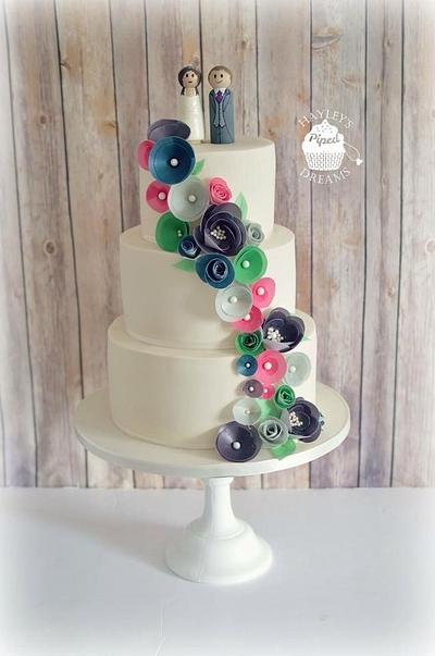 Wafer paper flowers - Cake by Pipeddreams