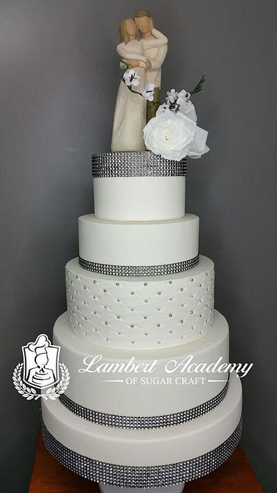 Simple with a touch of Bling - Cake by Lesi Lambert - Lambert Academy of Sugar Craft